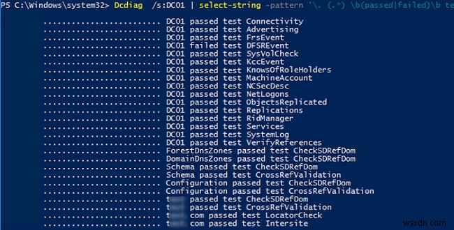 ActiveDirectoryドメインコントローラーの正常性とレプリケーションの確認 