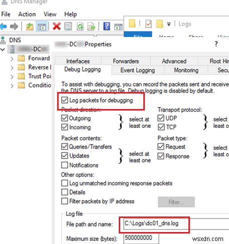 Windows ServerでDNSクエリログとログファイルの解析を有効にする方法は？ 