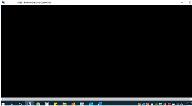 Windowsリモートデスクトップ（RDP）接続の使用中に黒い画面が表示される 