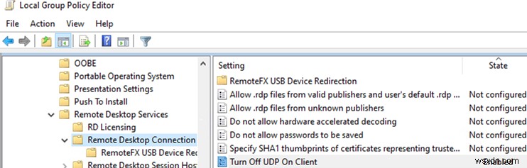 Windowsリモートデスクトップ（RDP）接続の使用中に黒い画面が表示される 
