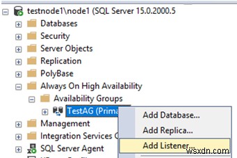 SQLServerでの常時接続の高可用性グループの構成 