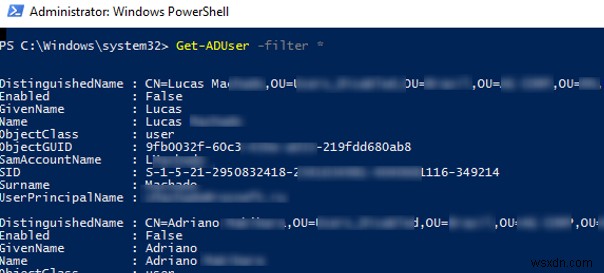 Get-ADUser：PowerShellを使用してActiveDirectoryユーザー情報を検索する 