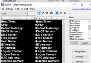BgInfoを使ってWindowsデスクトップにシステム情報を表示する方法