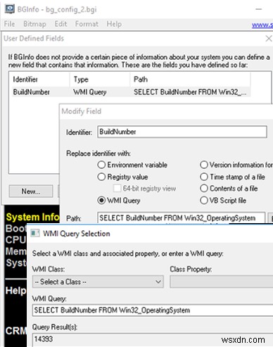 BgInfoを使用してWindowsデスクトップにシステム情報を表示する 