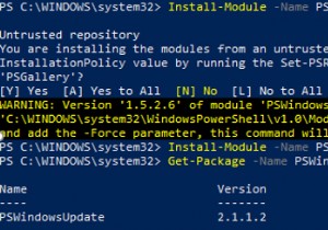 PSWindowsUpdatePowerShellモジュールを使用してWindowsUpdateを管理する 