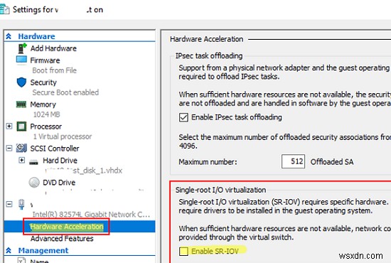 WindowsServer上のHyper-V仮想マシン用にSR-IOVを構成する 