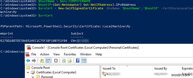 HTTPSを介したPowerShellリモート処理（WinRM）の構成 