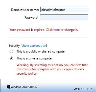 Windows ServerでリモートデスクトップWebアクセスを介して期限切れのパスワードを変更するにはどうすればよいですか？ 