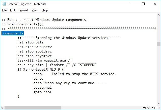 更新エラーを修正するためにWindowsUpdateコンポーネントをリセットする方法は？ 