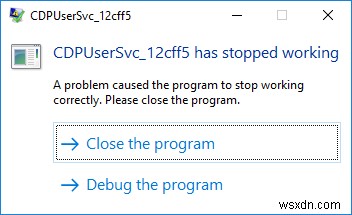 修正：CDPUserSvcがWindows 10 / WindowsServer2016で動作を停止しました 