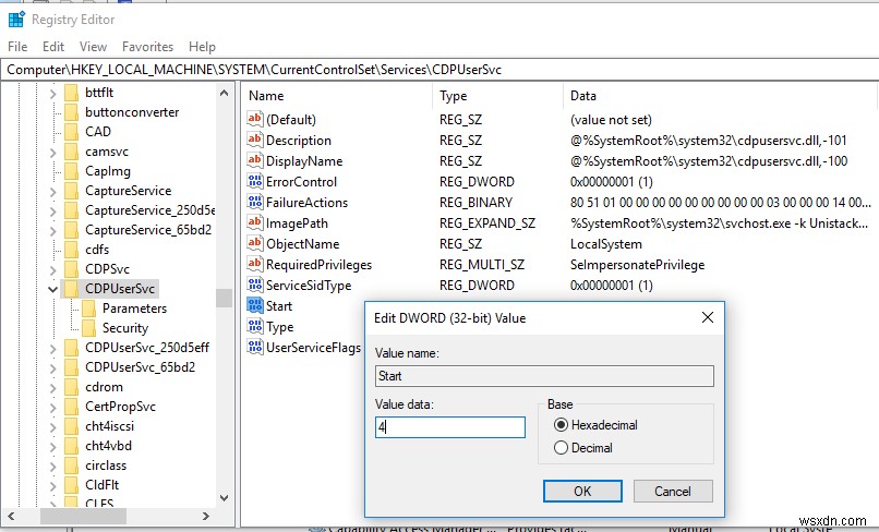 修正：CDPUserSvcがWindows 10 / WindowsServer2016で動作を停止しました 