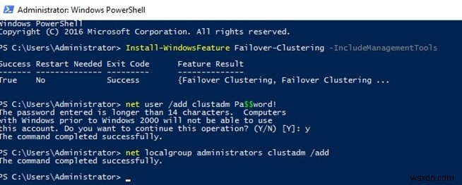 Windows Server 2016：ActiveDirectoryを使用しないワークグループフェールオーバークラスター 