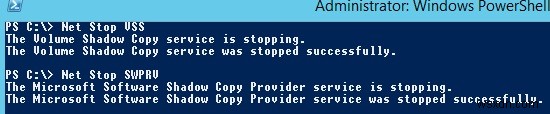 VSSライターの失敗：WindowsServerでのVSSライターの再登録 