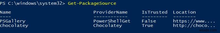 Windows10でのPowerShellPackageManagementの使用 