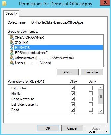 Windows Server 2012 R2 /2016RDSのユーザープロファイルディスク 