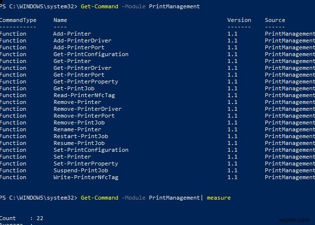 Windows 10 /Server2016でPowerShellを使用してプリンターとドライバーを管理する 