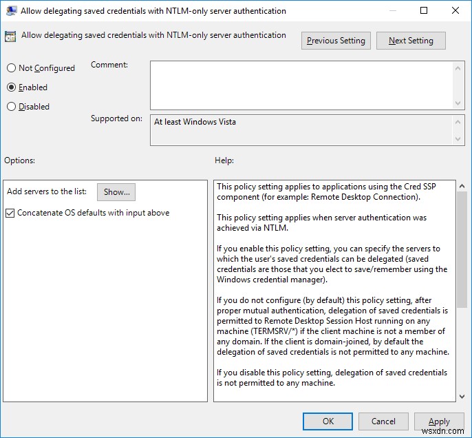 修正：保存されたRDPクレデンシャルがWindowsで機能しなかった 