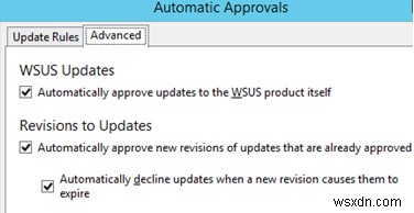 WSUS Updateを承認および拒否する方法は？ 