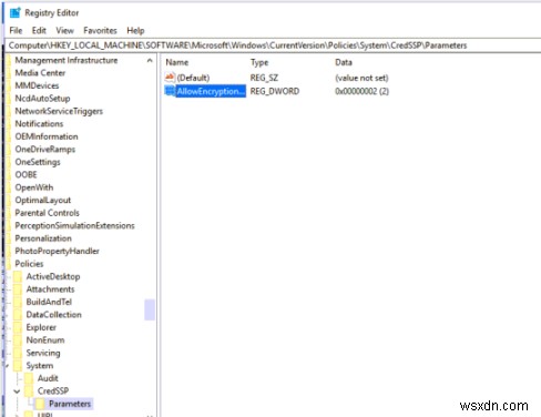 RDP認証エラー：CredSSP暗号化Oracle修復 