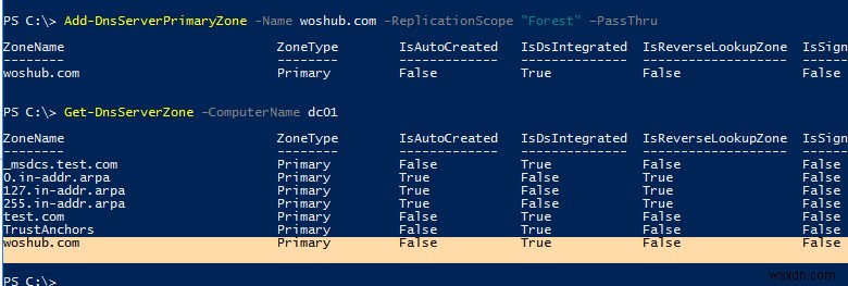 PowerShellを使用してDNSゾーンとレコードを作成および管理する 