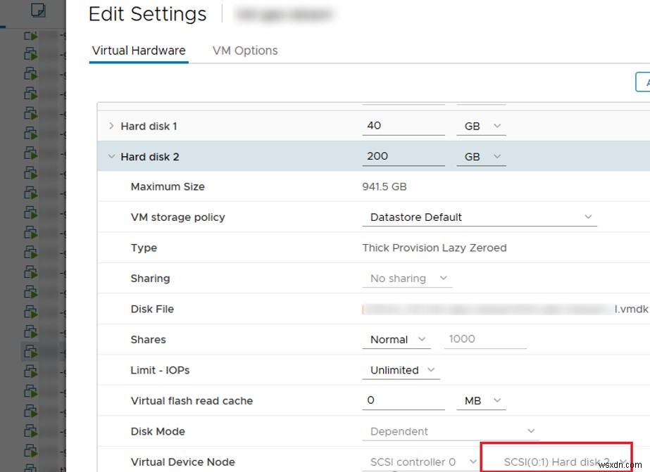 WindowsディスクをVMWareVMDKファイルに一致させる 