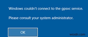 WindowsがGPSVCサービスに接続できませんでした 
