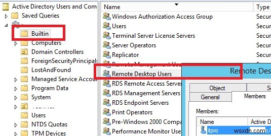 管理者以外のユーザーにドメインコントローラーへのRDPアクセスを許可する 