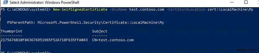 PowerShellを使用してWindowsで自己署名証明書を作成するにはどうすればよいですか？ 
