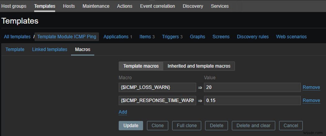 Zabbix –シンプルなICMPpingチェック 