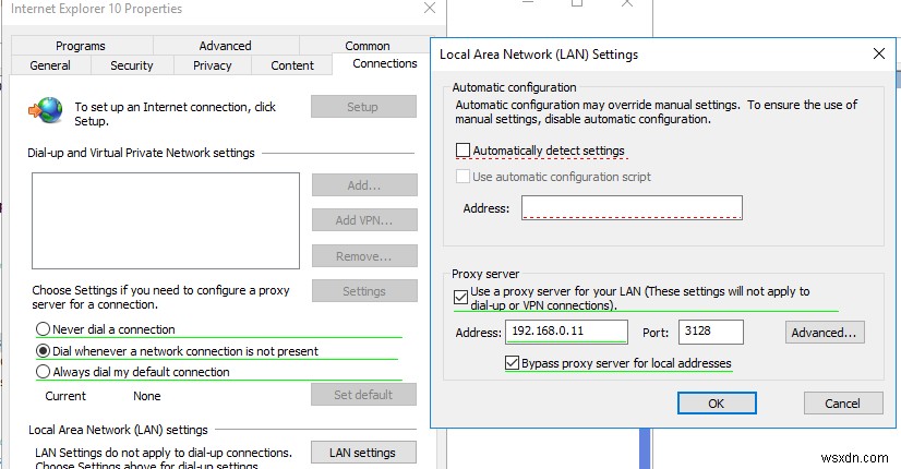 グループポリシー設定を使用したWindowsでのプロキシ設定の構成 