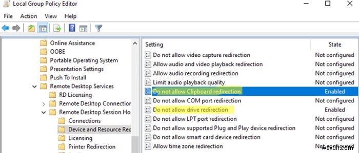 リモートデスクトップ（RDP）クリップボードを介してコピーして貼り付けることはできません 