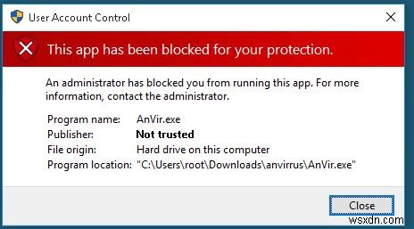 UAC：このアプリはWindows10での保護のためにブロックされています 