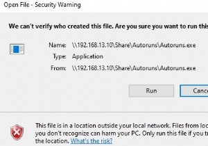 Windows 10で「ファイルを開く–セキュリティ警告」を無効にする方法は？ 