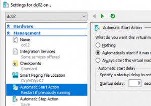 Hyper-V：VMの自動起動と起動順序の構成 