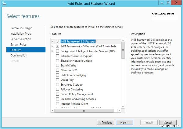 Windows Server2012R2に.NETFramework3.5をインストールする方法 