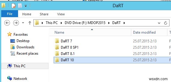 DaRT10リカバリイメージを作成する方法 