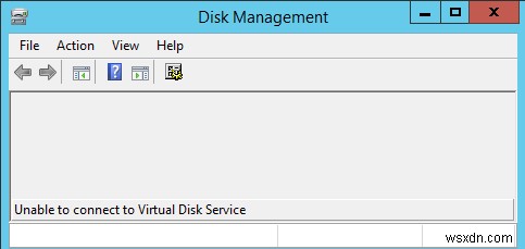 ディスク管理で仮想ディスクサービスを開始または接続できない 