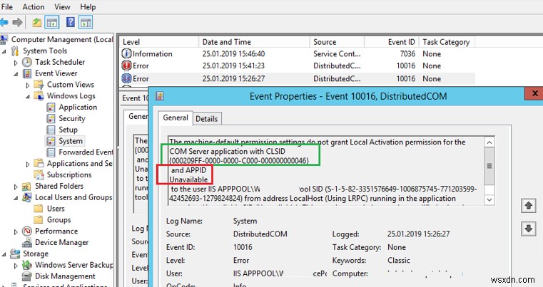 WindowsでのDistributedCOMエラー10016：アプリケーション固有のアクセス許可設定でローカルアクティベーションアクセス許可が付与されない 