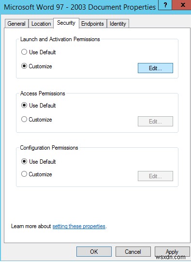 WindowsでのDistributedCOMエラー10016：アプリケーション固有のアクセス許可設定でローカルアクティベーションアクセス許可が付与されない 