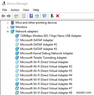 WindowsでMicrosoftWi-Fiダイレクト仮想アダプターを無効または削除するにはどうすればよいですか？ 