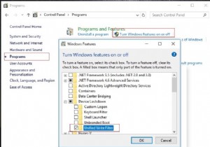 Windows 10での統合書き込みフィルター（UWF）の使用 