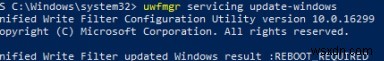 Windows 10での統合書き込みフィルター（UWF）の使用 