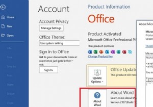 Office 2019、2016、および365ライセンスのアクティブ化ステータスを確認する方法は？ 