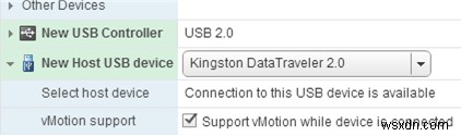 VMWareESXiから仮想マシンへのUSBデバイスパススルーの構成 