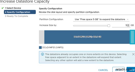 VMware ESXi（vSphere）でのVMFSデータストア容量の増加 