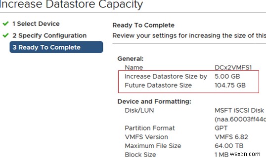 VMware ESXi（vSphere）でのVMFSデータストア容量の増加 