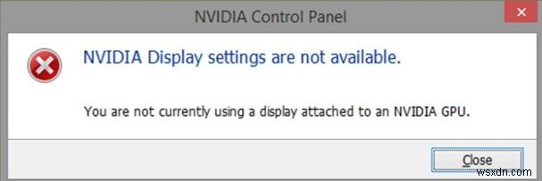 現在、NVIDIAGPUに接続されたディスプレイを使用していません[修正済み] 