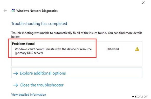修正済み：Windowsがデバイスまたはリソースと通信できない 