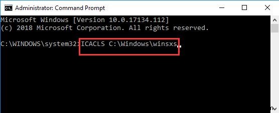 Windowsリソース保護が要求された操作を実行できませんでしたWindows10 