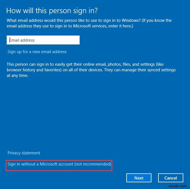 Windows10はこのPCに新しいユーザーを追加できません 